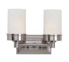  70332 BN - Fusion Collection 2-Light Shaded Bath Bar Vanity Wall Light